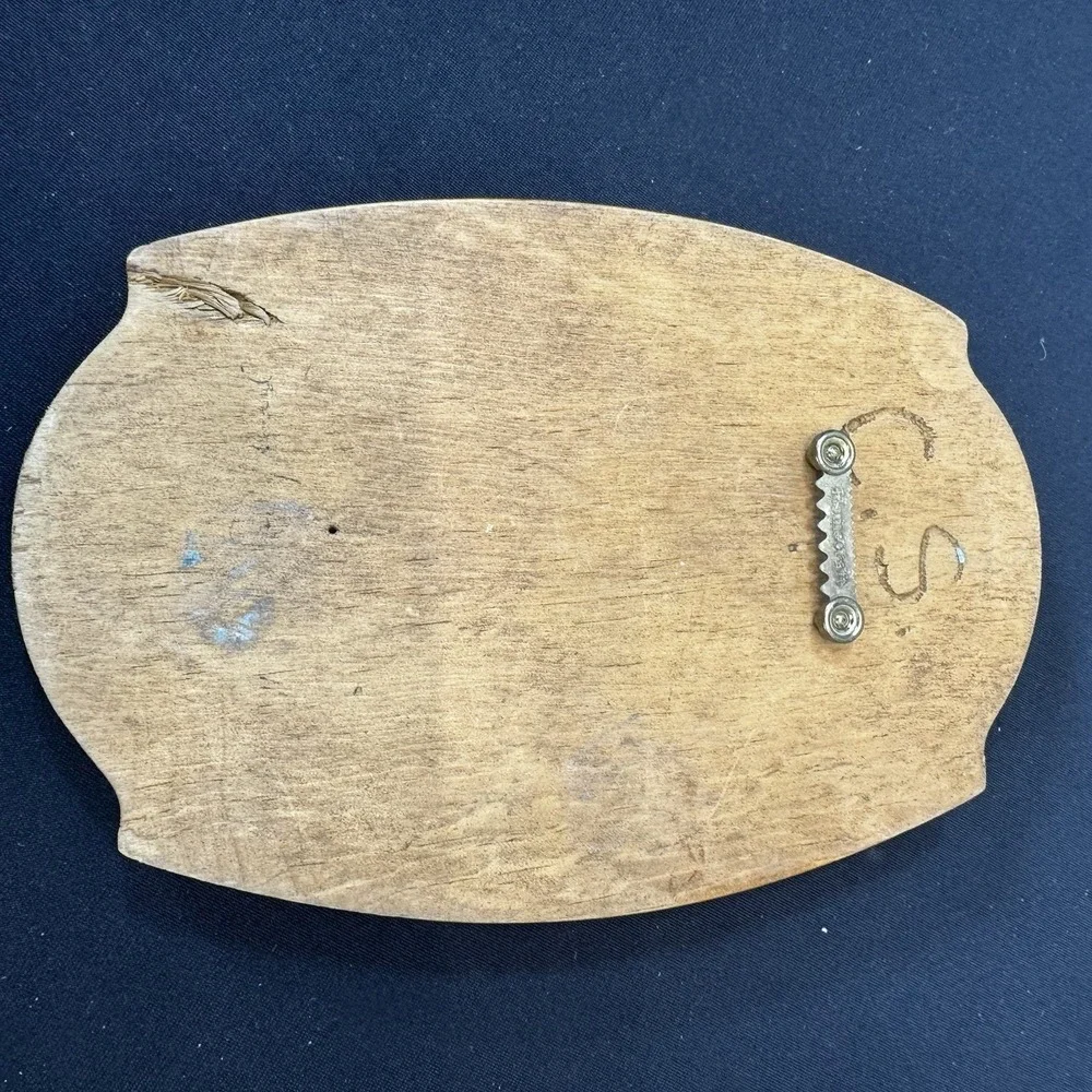 Vintage Wood  Carved Owl Plaque‎